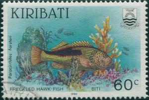 Kiribati 1990 SG336 60c Freckled Hawk-fish FU