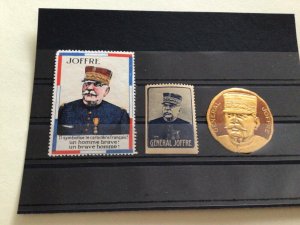 France General Joffre propaganda WW1 cinderella stamps A13146