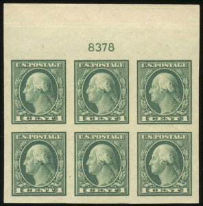 US #481 PLATE BLOCK, SUPERB mint never hinged,   A SUPER CLASSIC PLATE!