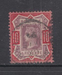 Great Britain Sc 121 used 1890 10p carmine rose & lilac Queen Victoria, F-VF