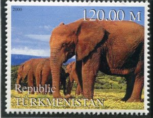 Turkmenistan 2000 ELEPHANTS 1 value Perforated Mint (NH)