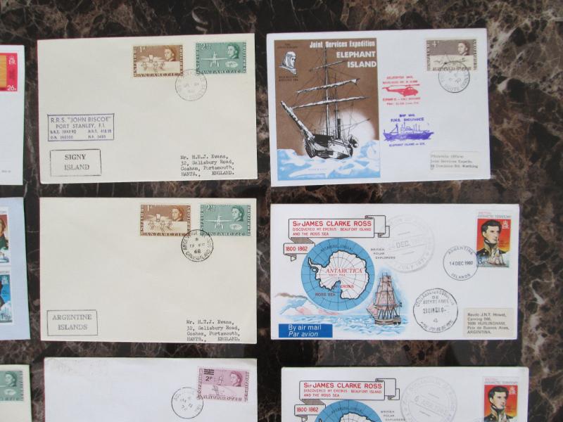 Lot of 17 Covers Postal History British Antarctic Territory