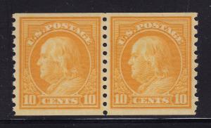 497 Pair VF-XF original gum mint never hinged nice color cv $ 85 ! see pic !