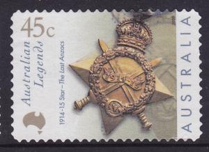 Australia #1803 - 2000 Aust Legends Anzacs Star 45c used