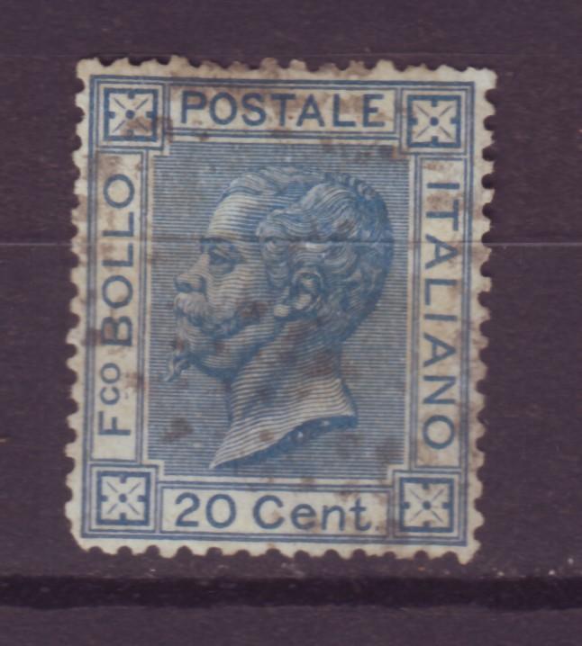 J16922 JLstamps 1867-77 italy king used #35