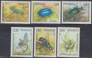 MONACO Sc # 1565-80 CPL MNH VARIOUS INSECTS