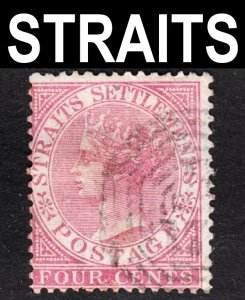 Malaya Straits Settlements Scott 11 wtmk CC F+ used. Nice octogonal cancel.