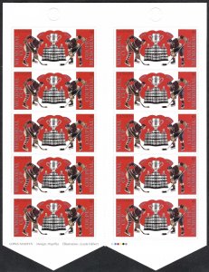 Canada #3101a P Memorial Cup (2018). Booklet of 10 stamps. MNH.