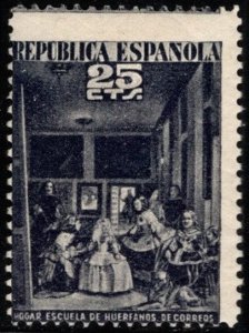 1938 Spain Charity Cinderella 25 Centimos Post Office Orphans School Home