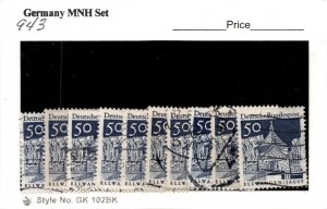 Germany, Postage Stamp, #943 Lot Used, 1966 Architecture (AB)