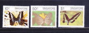 Singapore 387-389 Set MNH Insects, Butterflies (B)