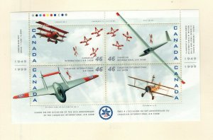 Canada 1999 Air Show souvenir sheet. Unitrade #1807 VFMNH CV $7.50