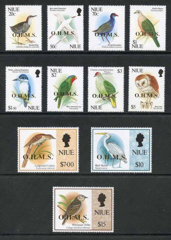 Niue SG020/30 1993 OHMS Birds Set Fresh U/M 