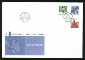 Sweden FDC Cachet  2004  Woodworking Tools. Engraver Sjooblom - P. Naszarkowski