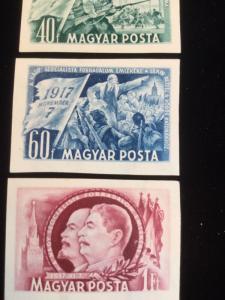 Hungary Scott # 979-981 Mint Never Hinged Imperf!