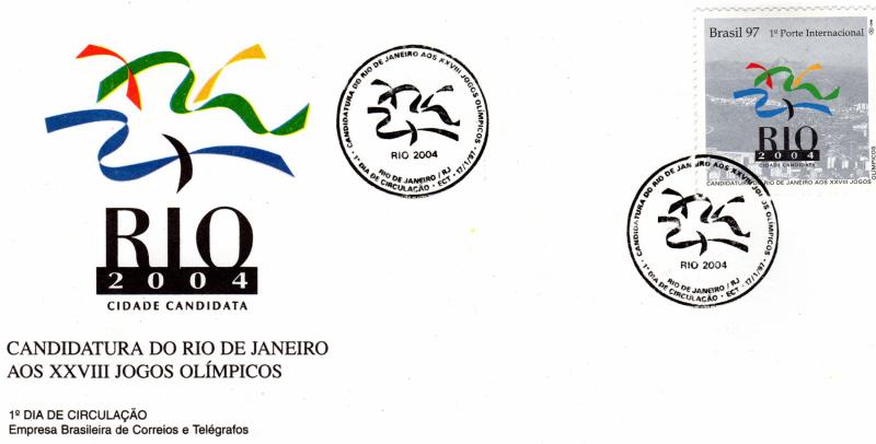 Brazil 1997 Sc#2613 Rio Candidate for 2004 Olympic Games (1) Official F.D.C.