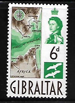 GIBRALTAR 153 MINT HING 1960 ISSUE