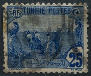 Tunisia Sc#39 Used, 25c dp bl, Country Motifs (1906)