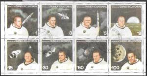 Equatorial Guinea 1978 Set of 8 stamps.  Space.  U.S. Astronauts