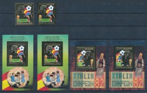 [112781] Central African Rep. 1983 World Cup football Spain Perf. + Imperf. MNH