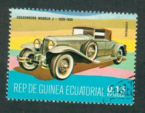 Equatorial Guinea Duesenberg Vintage Car used CTO single