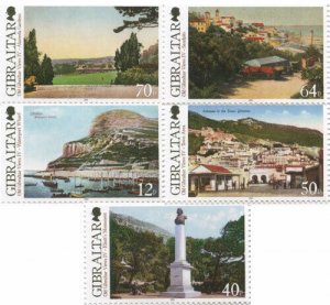 Gibraltar 2014 - Old Views - Set of 5 Stamps - Scott# 1447-51 - MNH