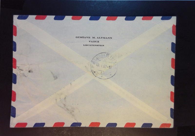 Liechtenstein 1960 Airmail Cover to New York - Z1198