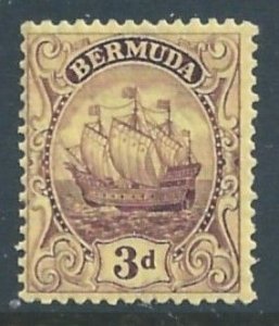 Bermuda #89 NH 3p Caravel - Wmk. 4