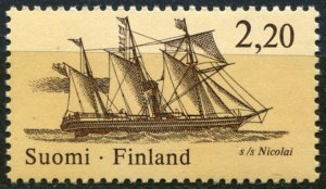 Finland Sc#740c MNH, 2.20m multi, Stamp Exhibition FINLANDIA '88 - Ships (1986)