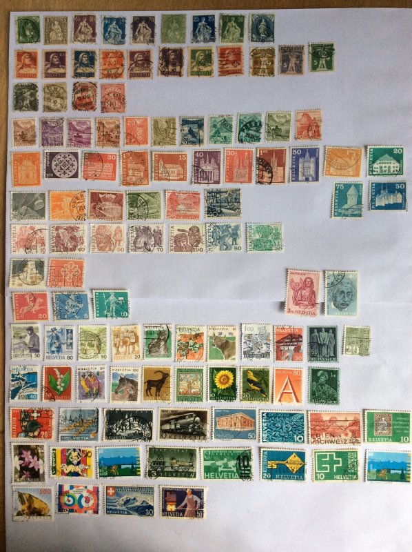 Switzerland 100+ stamps - Lot D