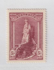 AUSTRALIA  #177 1938 Queen Elizabeth 5/- VFNH