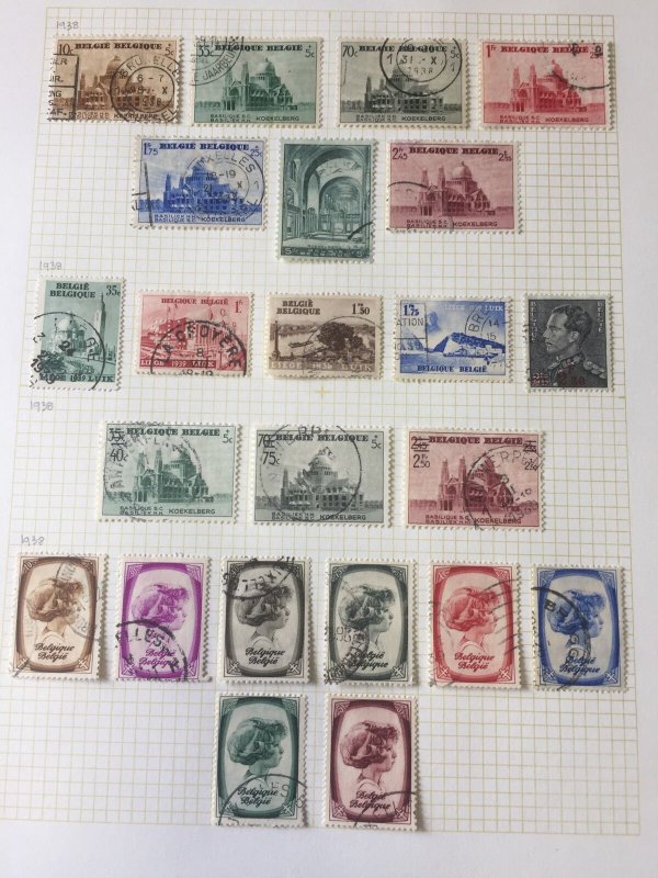 BELGIUM 1933/38 M&U Collection on Pages(Apx 100+Items)Apr 721 