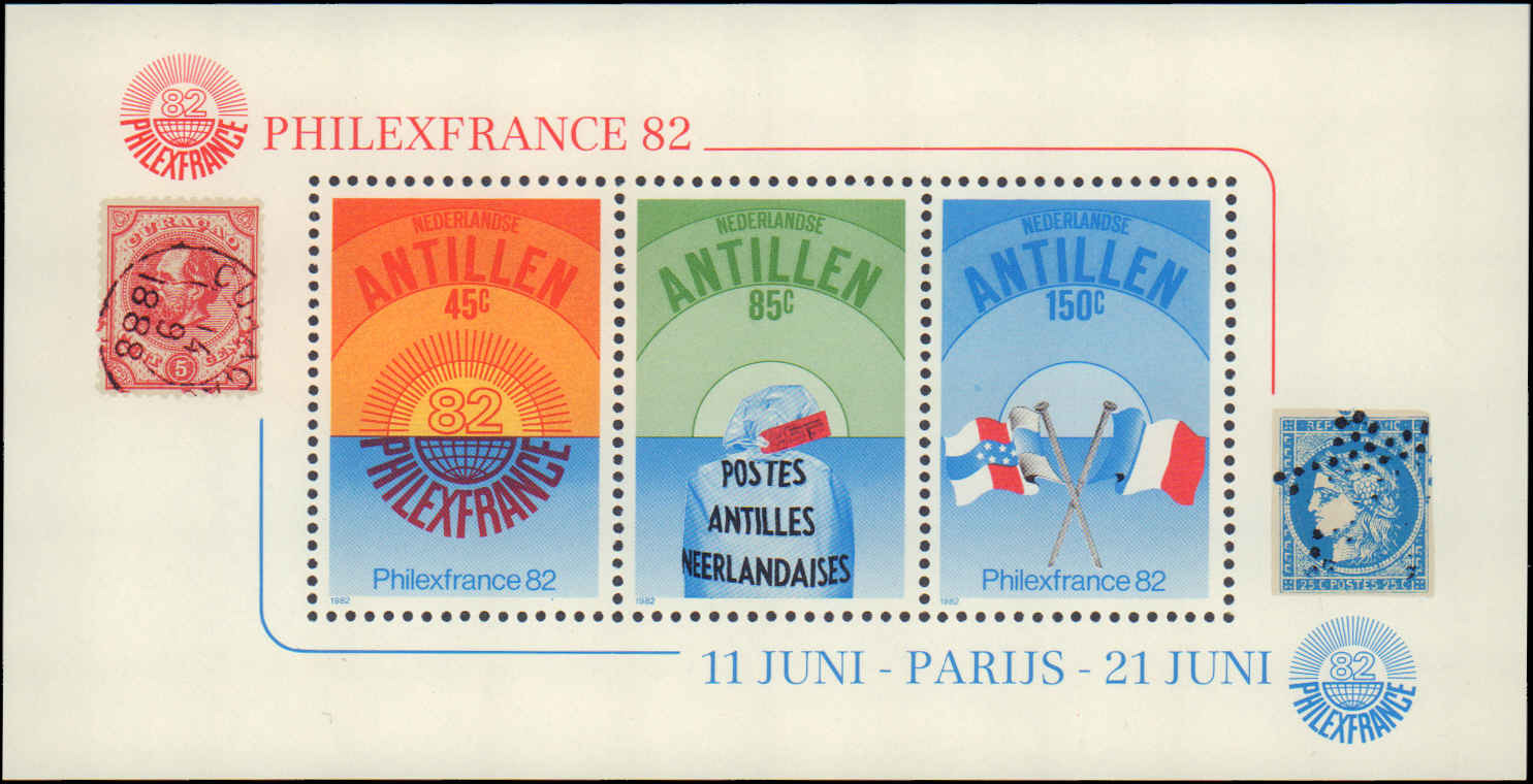 Netherlands Antilles #484a, Complete Set, S/S Only, 1982, Never Hinged ...