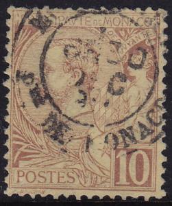 Monaco - 1891 - Scott #15 - used - Prince Albert I