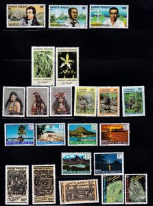 French Polynesia 1986-1990   - MNH Group of 40 Stamps  (2 Scans)