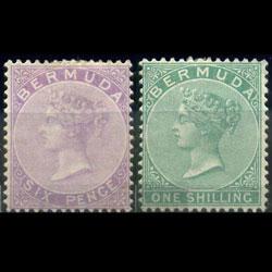 BERMUDA 1874 - Scott# 5-6 Queen 6p-1s LH