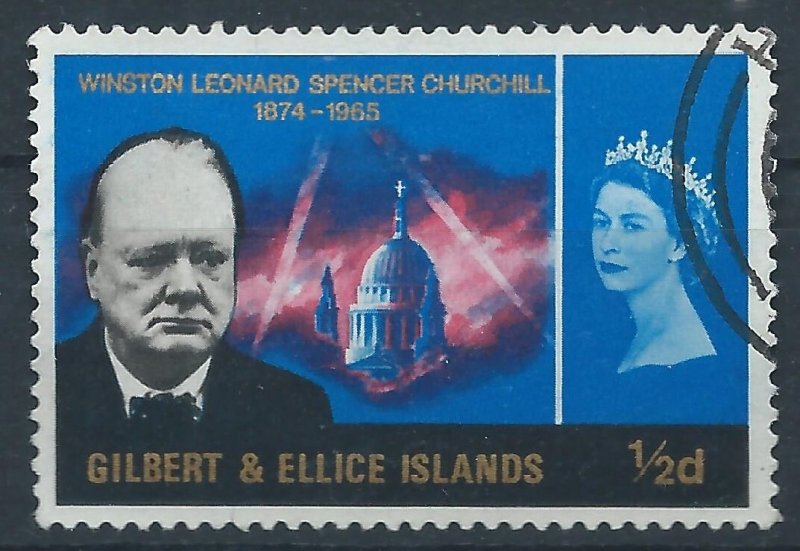 Gilbert & Ellice Is 1966 Churchill ½d - SG106 used