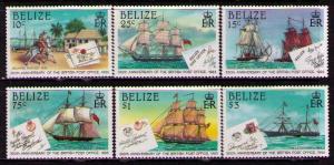 BELIZE Sc# 765 - 770 MNH FVF Set6 Ships Letters Horse