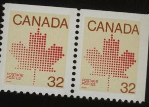 Canada - 1983, 32c Maple Leaf  Bklt MNH Pair  # 924a, BK85a