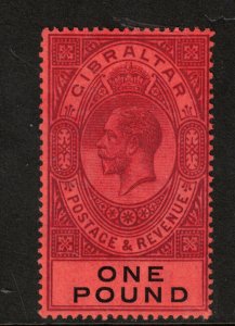 Gibraltar #75 Mint Fine+ Never Hinged