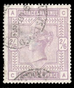 British Commonwealth - Great Britain #96 Cat$165, 1883 2sh6p lilac, used, sho...