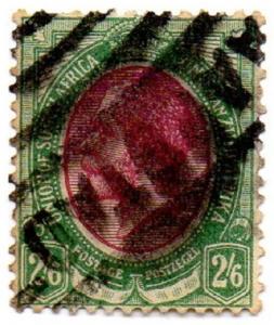 South Africa SC #13 Stamp - 1913 George V 2sh6p - Used Postmarked stamps.