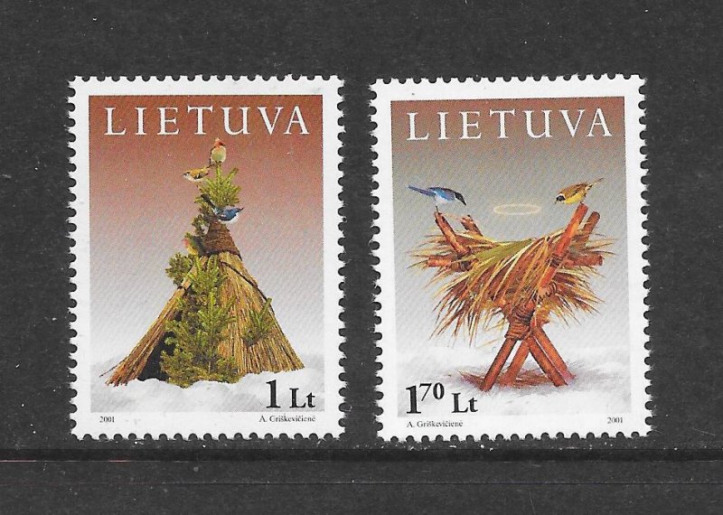 LITHUANIA #707-8 CHRISTMAS & NEW YEAR GREETINGS MNH