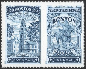 SC#6029-6030 (Forever) Boston 2026 World Stamp Show Pair (2025) SA