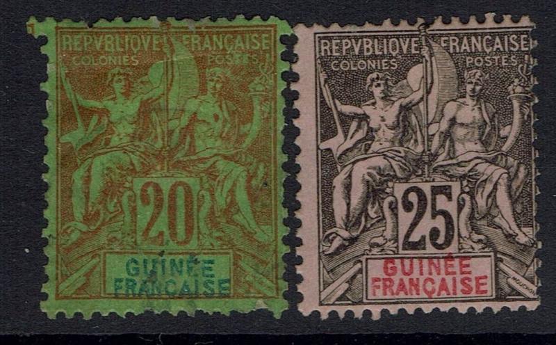 French Guinea SC# 9 & 10 - Mint Hinged (Hinge Rems / 10 Part OG) - 060516