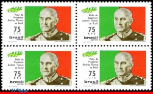 1217 BRAZIL 1972 VISIT AMERICO THOMAS, PRESIDENT OF PORTUGAL, MI# 1311 BLOCK MNH