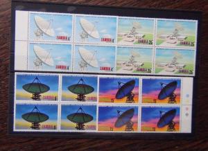 Zambia 1974 Opening of Mwembeshi Earth Station in block x 4 MNH