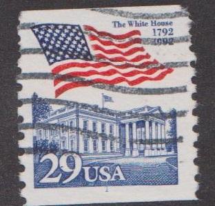 US #2609 White House Flag Used PNC Single plate #1