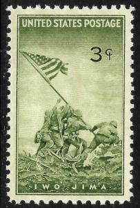 Scott 929  3¢ Iwo Jima Single, MNH