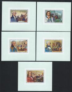 CHAD SC# C181-85 DELUXE SS IMPF VF MNH 1976